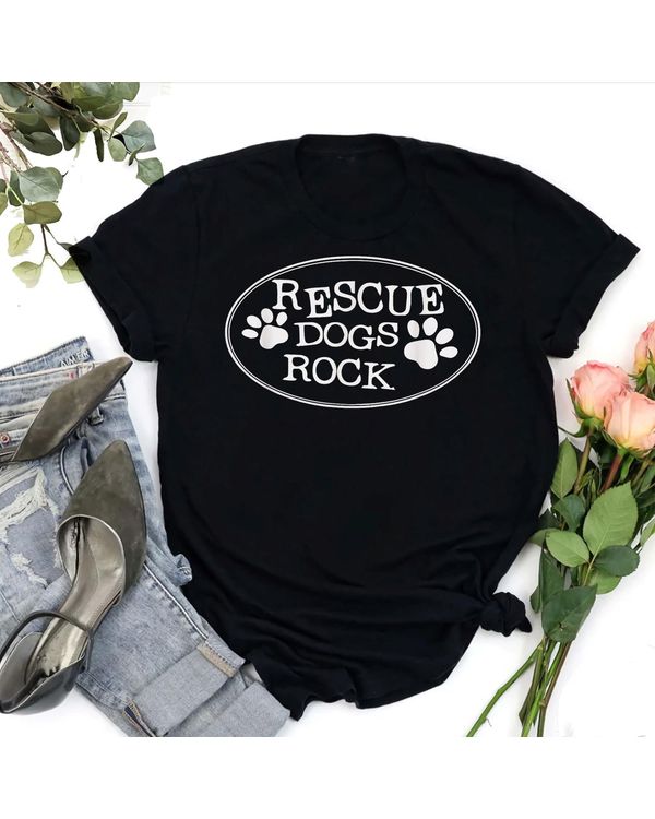 Rescue Dogs Rock Animal Shelter Adopt Don't Shop T-Shirt